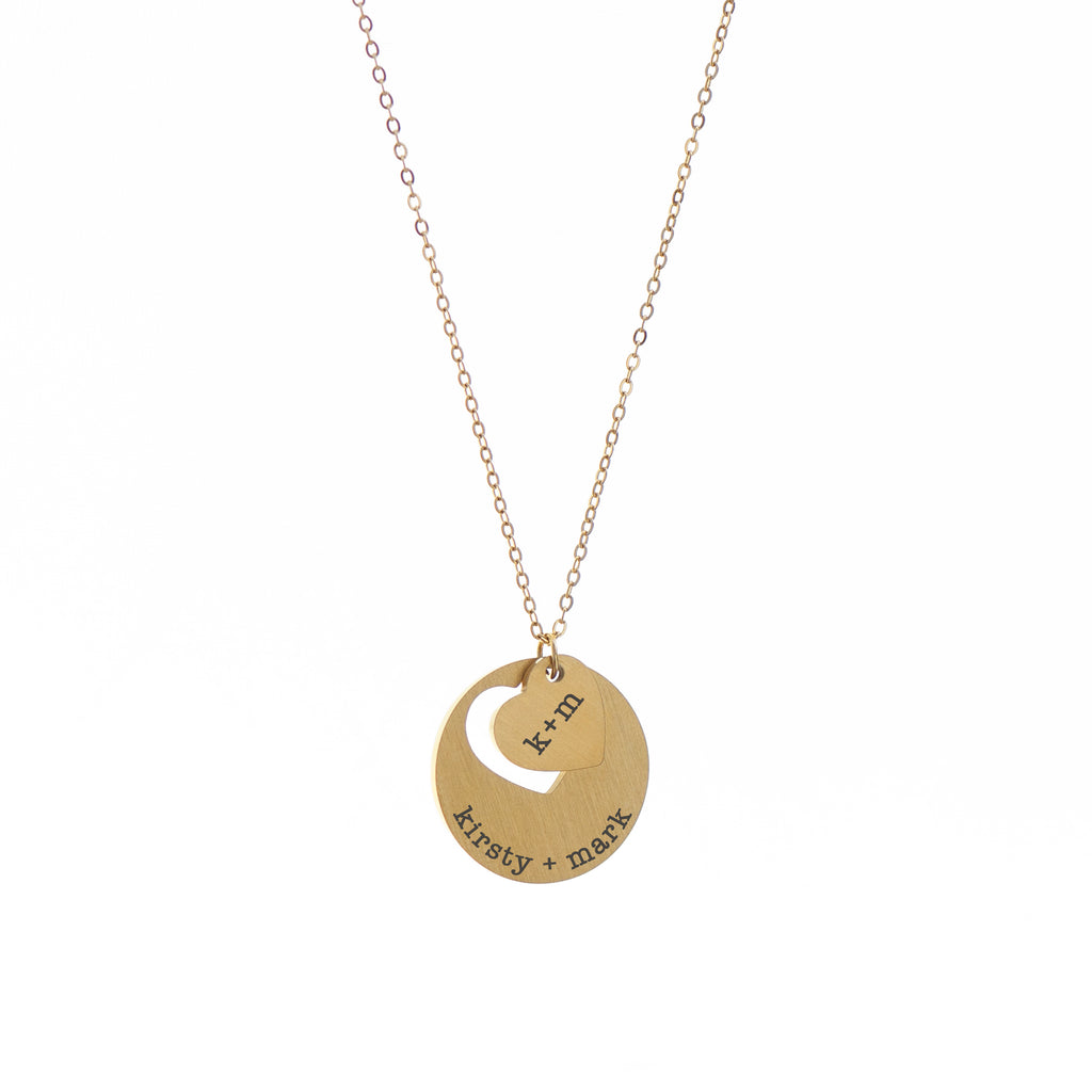 Personalised Cut-Out Heart Shape Necklace