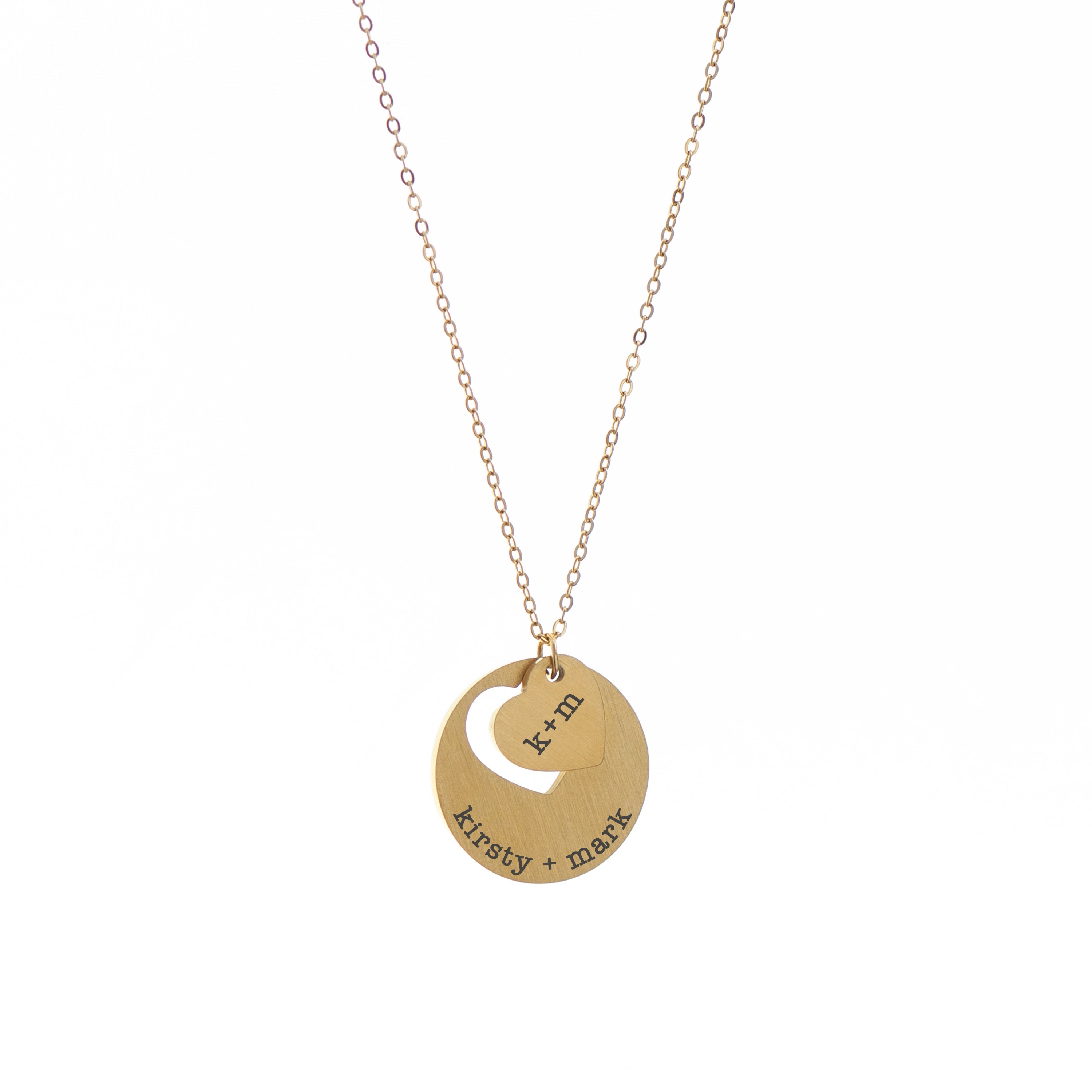 Personalised Cut-Out Heart Shape Necklace