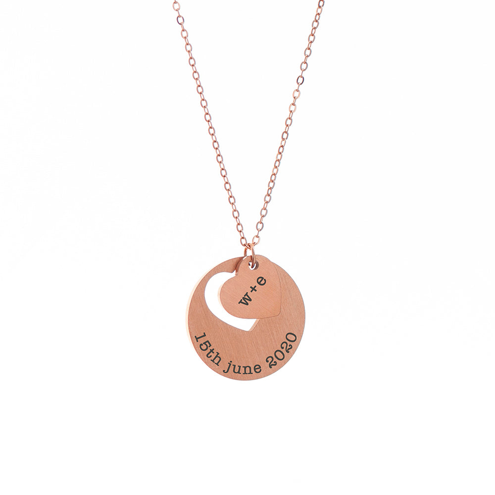 Personalised Cut-Out Heart Shape Necklace