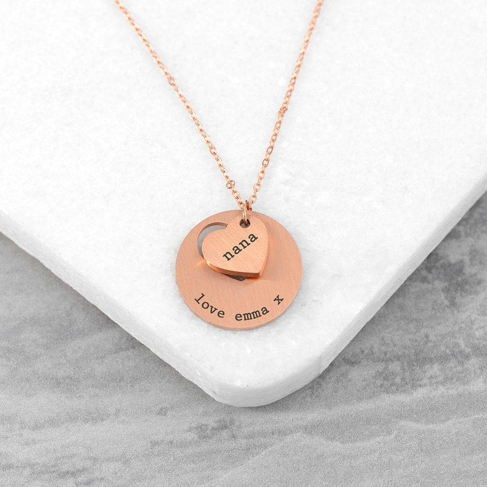 Personalised Cut-Out Heart Shape Necklace