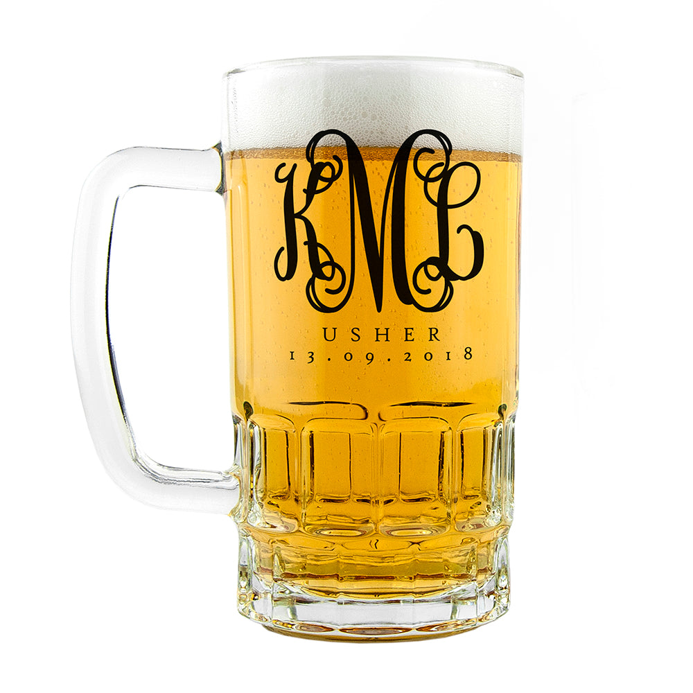 Monogrammed Best Man or Groomsman Tankard