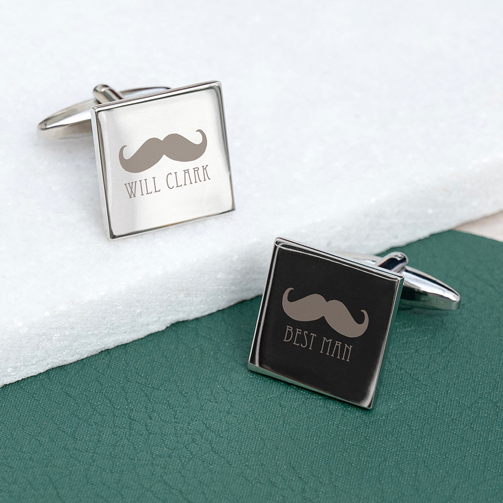 Moustache Best Man Cufflinks