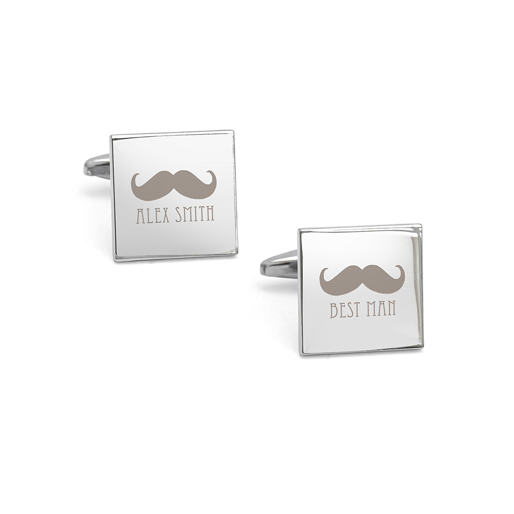 Moustache Best Man Cufflinks
