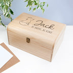 Personalised Baby Fox Keepsake Wooden Chest