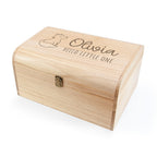 Personalised Baby Fox Keepsake Wooden Chest