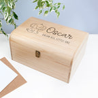 Personalised Baby Elephant Keepsake Wooden Chest