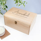Personalised Kids Special Message Keepsake Wooden Chest