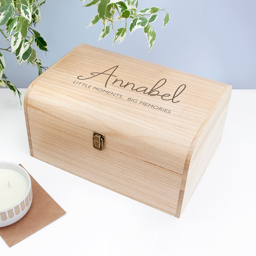Personalised Kids Special Message Keepsake Wooden Chest
