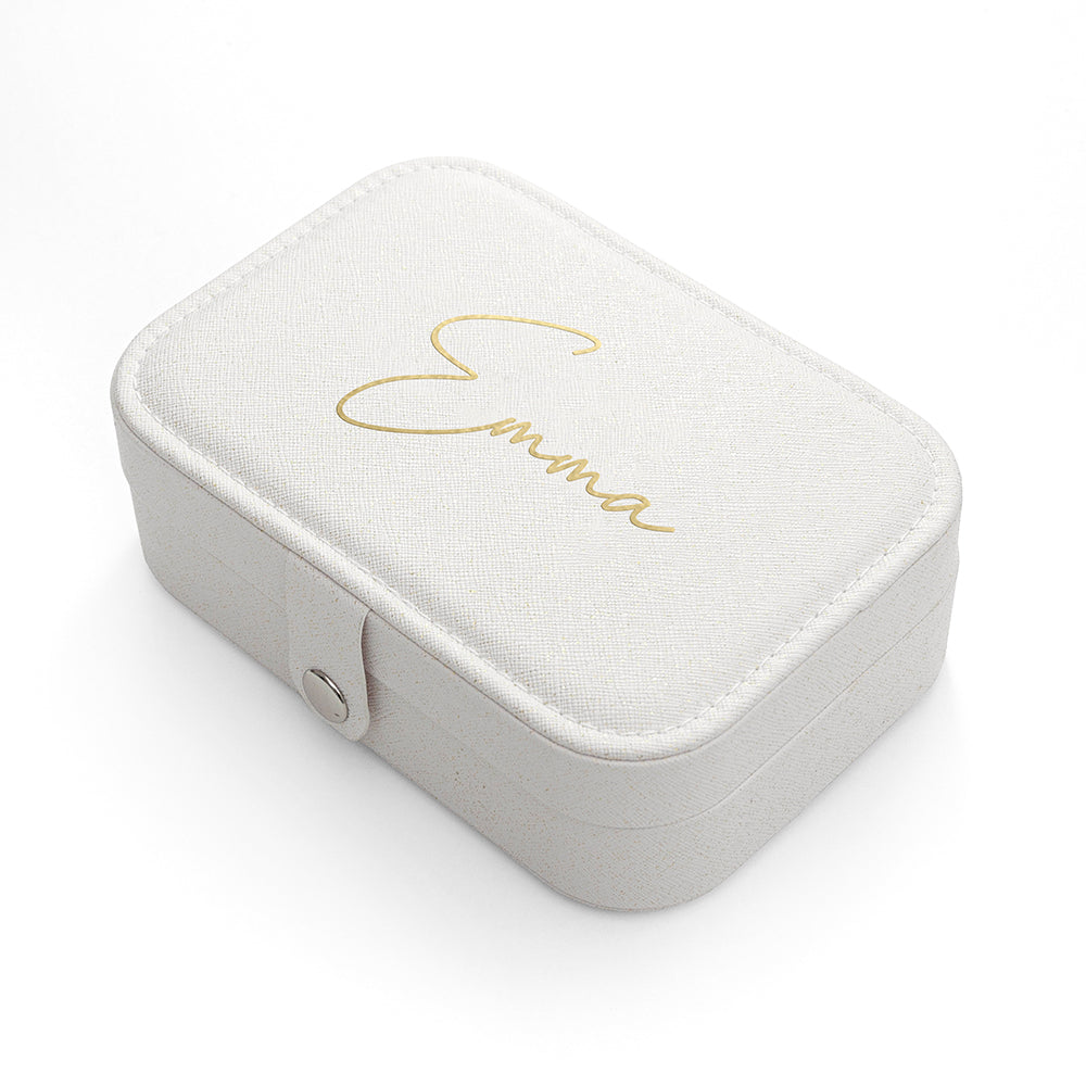 Treat Republic White Glitter Jewellery Case