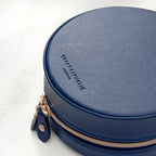 Personalised Treat Republic Blue Round Jewellery Case