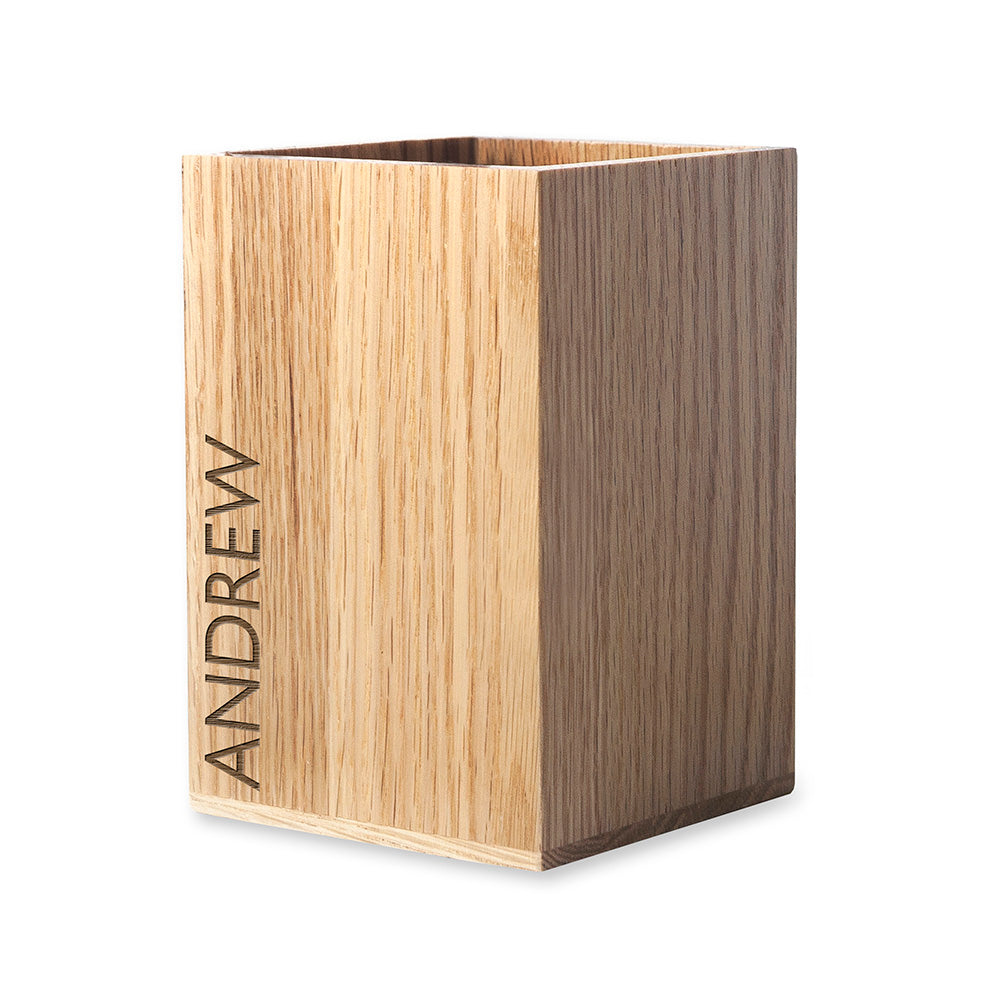 Personalised Wooden Stationary Holder
