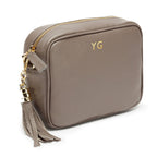 Personalised Elie Beaumont Grey Bag with Python Strap
