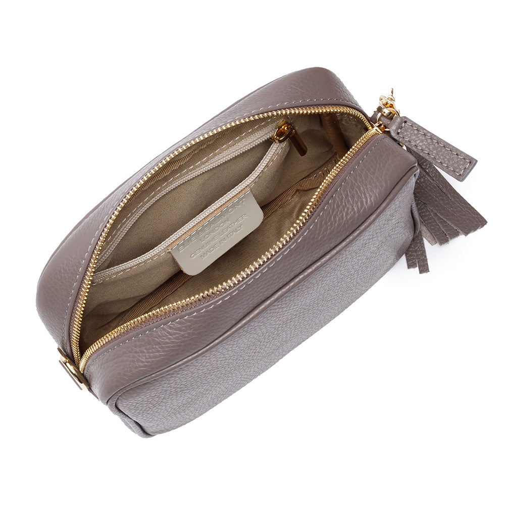 Personalised Elie Beaumont Grey Bag with Python Strap