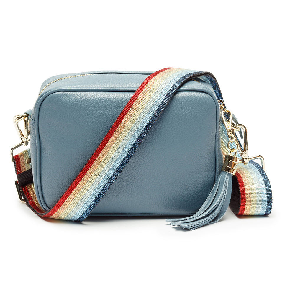 Personalised Elie Beaumont Light Blue with Rainbow Strap