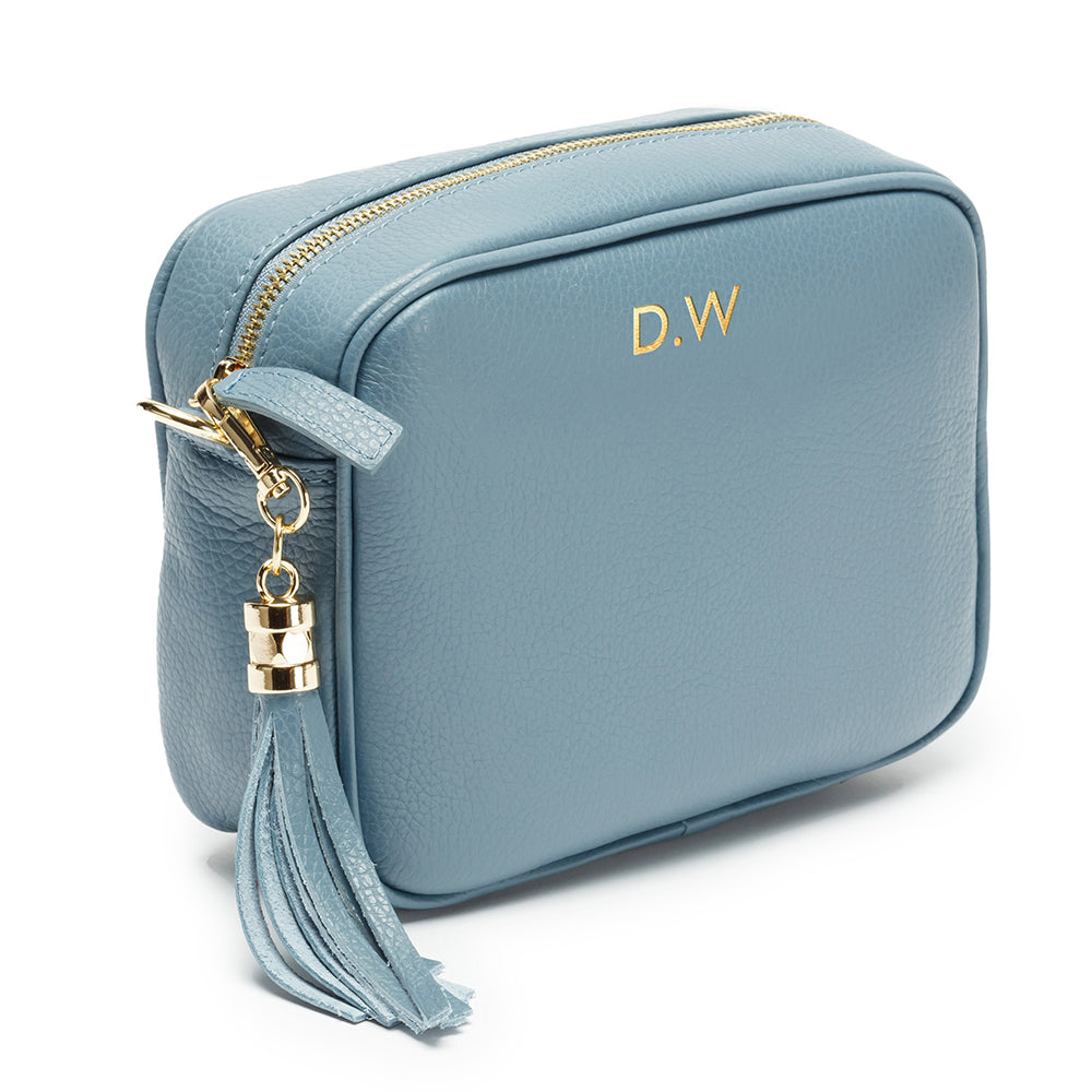 Personalised Elie Beaumont Light Blue with Rainbow Strap