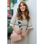 Personalised Elie Beaumont Pink Bag with Pink Camouflage Strap
