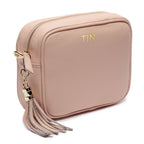 Personalised Elie Beaumont Pink Bag with Gold Chain Strap
