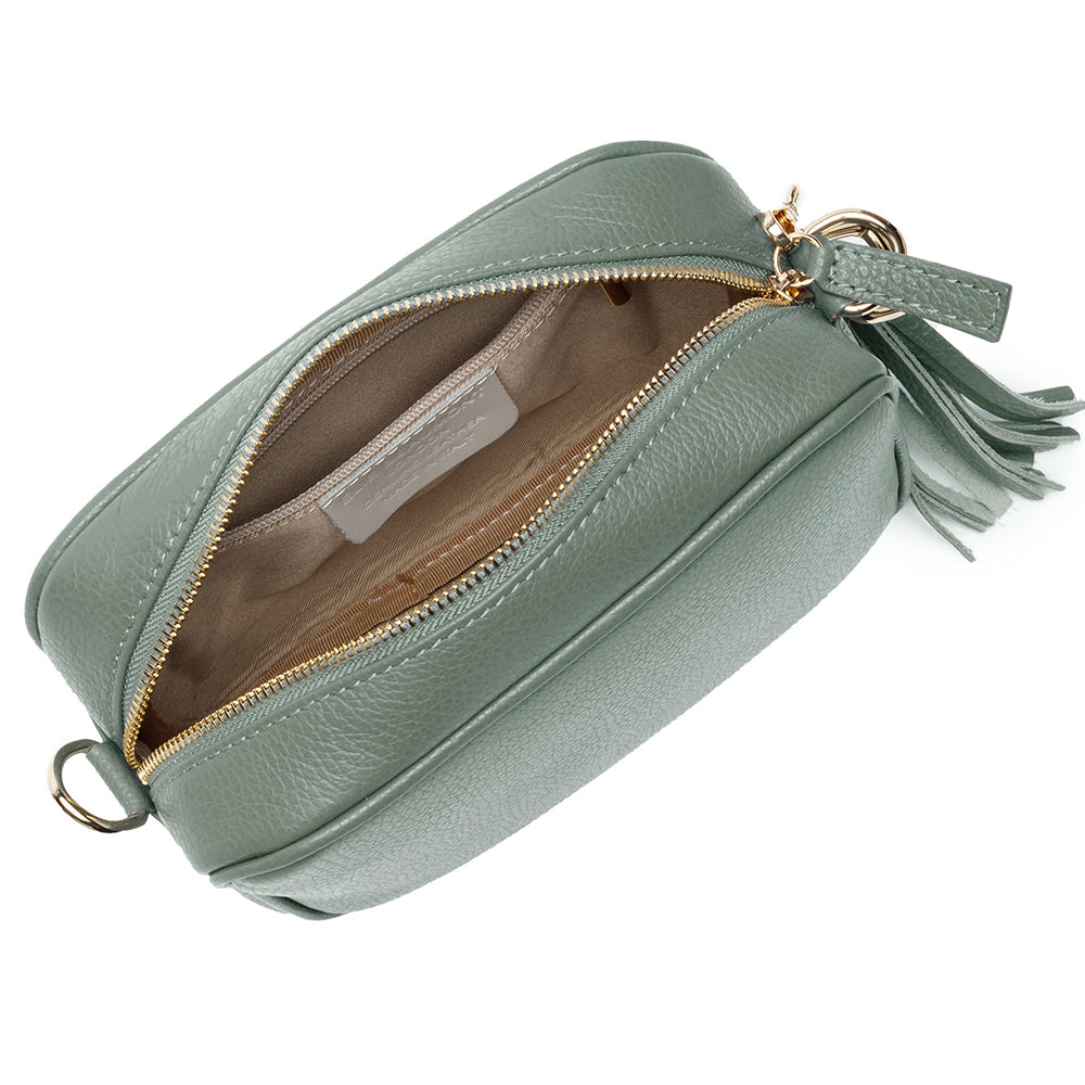 Personalised Elie Beaumont Mint Bag with Biscuit Strap