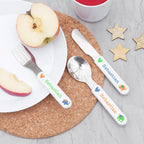 Personalised Kids Elephant Cutlery Set - Metal