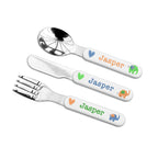 Personalised Kids Elephant Cutlery Set - Metal