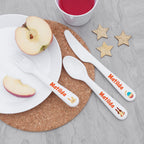 Personalised Kids Spring Bunny Cutlery Set - Plastic