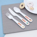 Personalised Kids Spring Bunny Plastic Dining Set