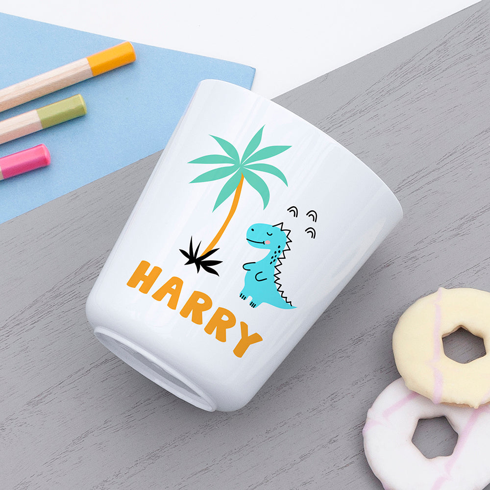 Personalised Kids Cute Dinosaur Plastic Dining Set