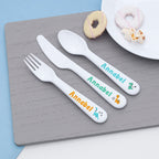Personalised Kids Cute Dinosaur Plastic Dining Set