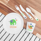 Personalised Kids Elephant Plastic Dining Set