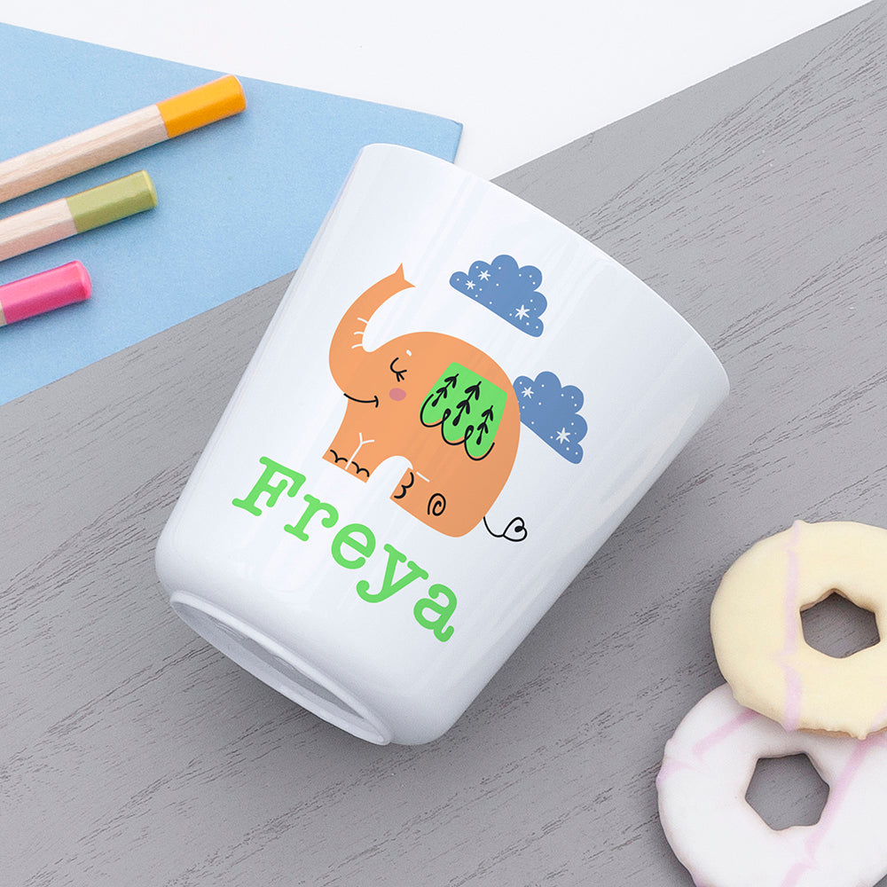 Personalised Kids Elephant Plastic Dining Set