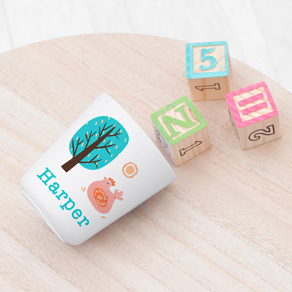 Personalised Kids Scandi Summer Plastic Dining Set