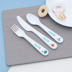 Personalised Kids Scandi Summer Plastic Dining Set