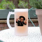 Personalised Photo and Message Frosted Beer Stein