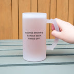 Personalised Photo and Message Frosted Beer Stein