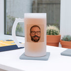 Personalised Photo and Message Frosted Beer Stein