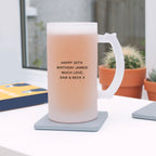 Personalised Photo and Message Frosted Beer Stein