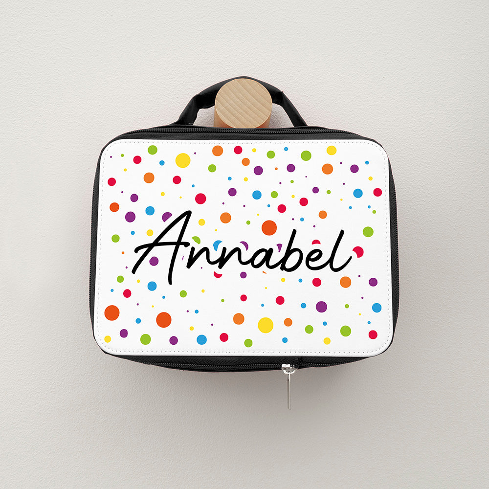 Personalised Kids Insulated Lunch Bag - Black
