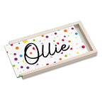 Personalised Kids Polka Dot Pencil Box