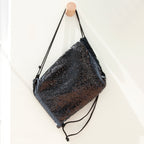 Personalised Kids Hidden Message Sequin Bag - Black