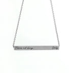 Personalised Forever and Always Horizontal Bar Necklace