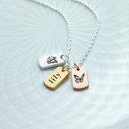 Personalised Name and Butterfly Mini Tag Necklace