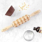 Personalised Kids Christmas Tree Dough Decorating Rolling Pin