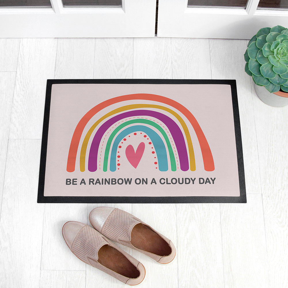 Personalised Bright Rainbow Doormat