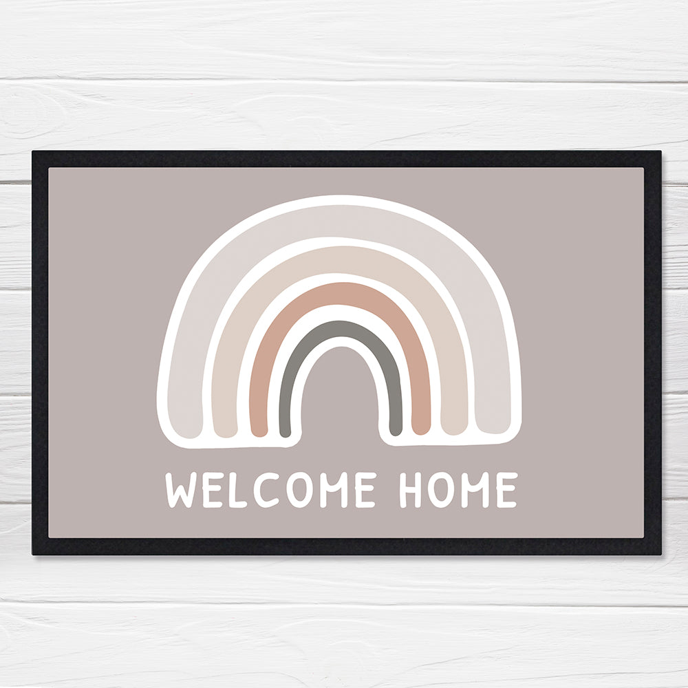 Personalised Neutral Rainbow Doormat