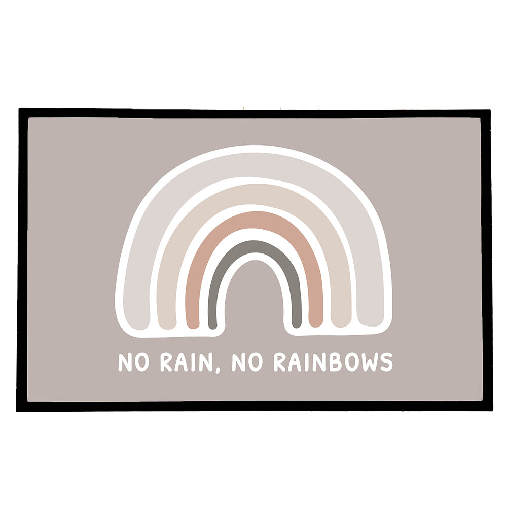 Personalised Neutral Rainbow Doormat