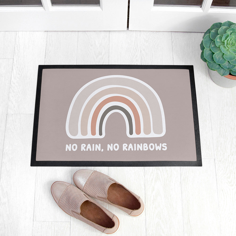Personalised Neutral Rainbow Doormat