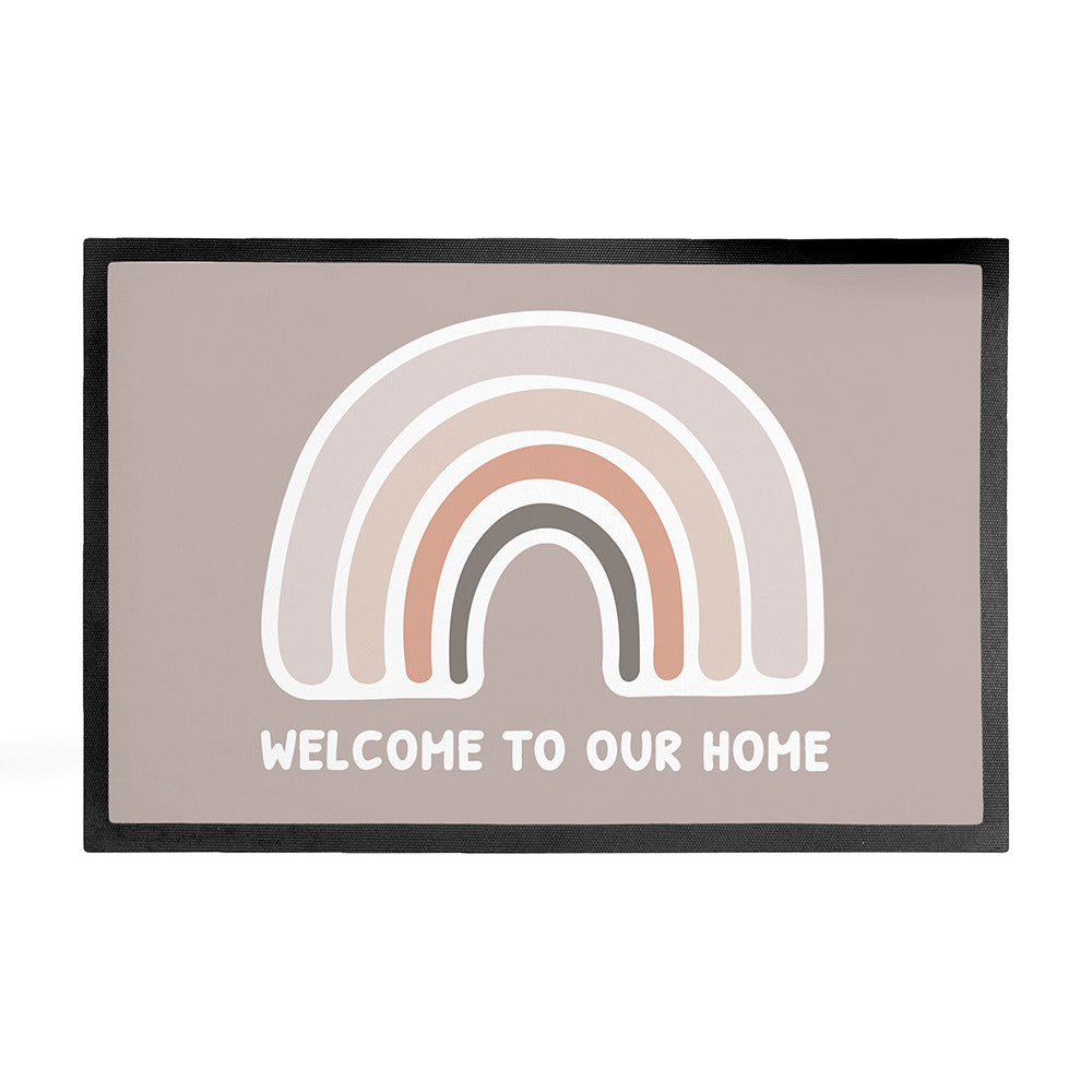 Personalised Neutral Rainbow Doormat