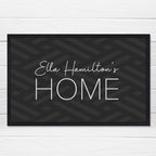 Personalised Grey Pattern Doormat