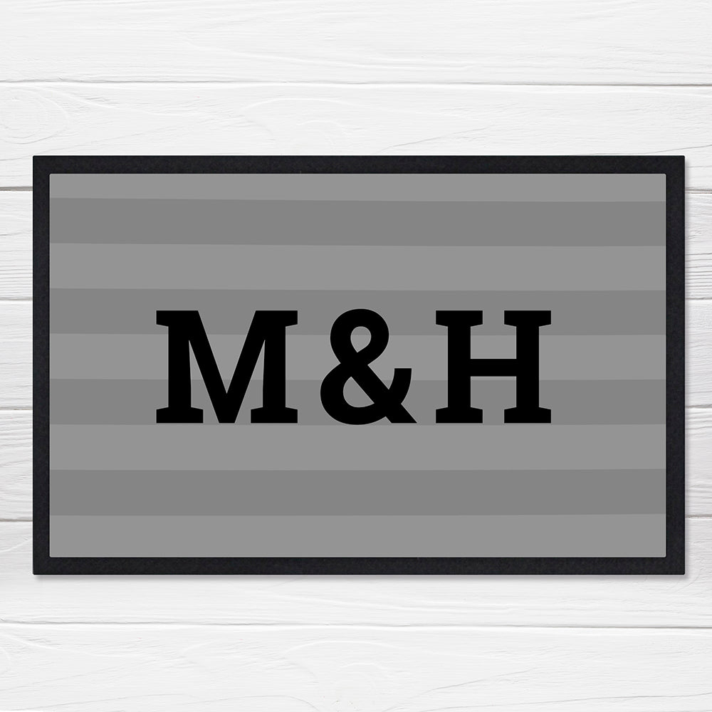 Personalised Striped Doormat