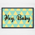 Personalised Triangle Pattern Doormat